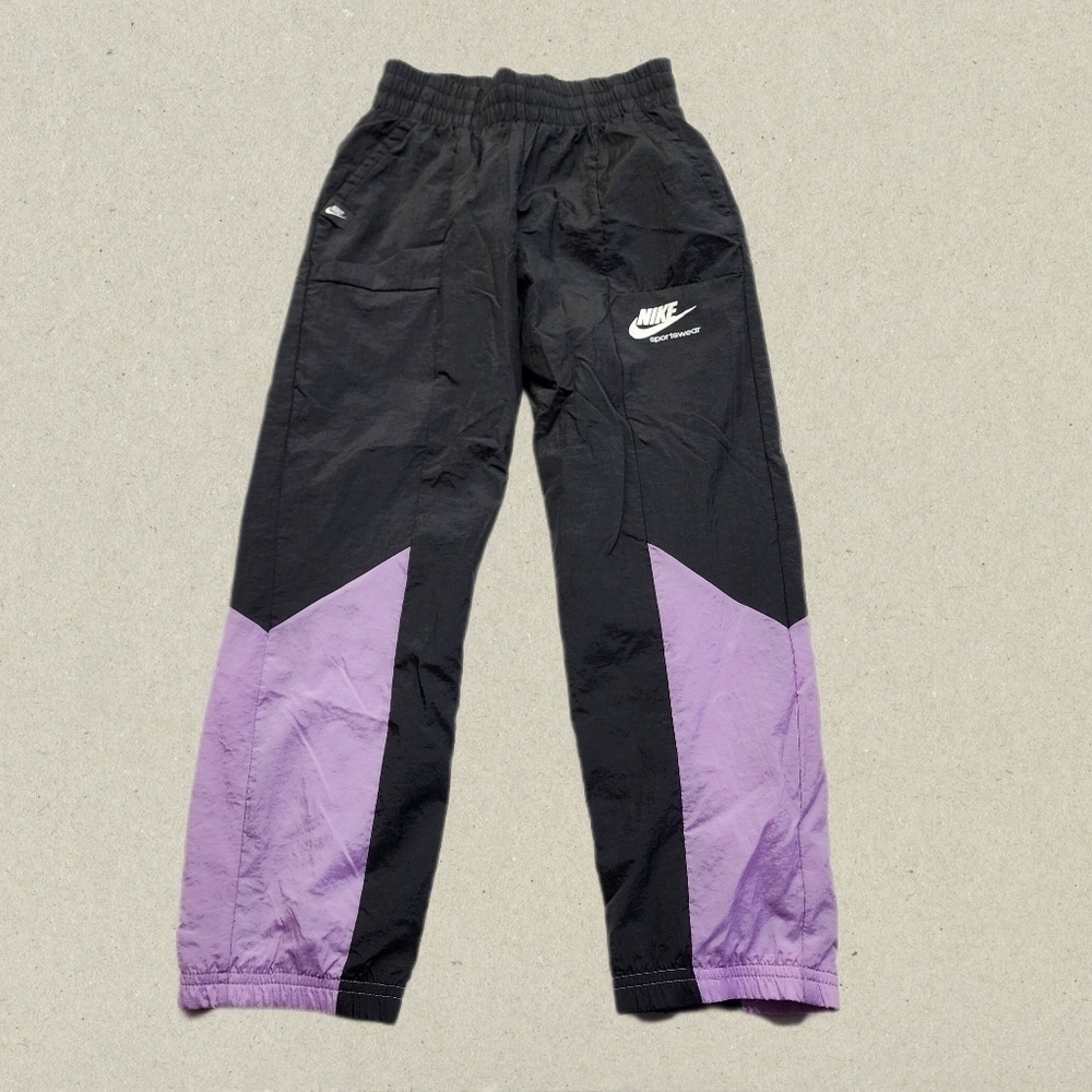 Nike Kids Black and Purple Joggers